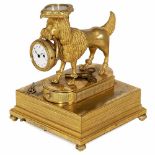 Rare Musical Compendium or "Watch Dog", c. 1820Gilt-brass dog carrying a cushioned compass on his