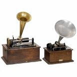 Edison Phonograph and Edison Dictating Machine, c. 19151) Edison Standard Phonograph, 2/4-minute