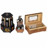 3 Musical Souvenirs1) Musical cigar dispenser decorated with the crests and colors of various