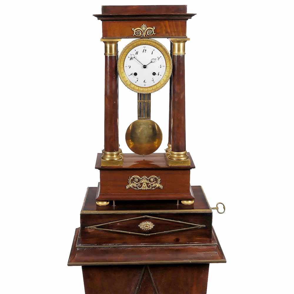 Musical Portico Clock with Fusee Movement, c. 1815Probably Charles-Frédéric Nardin, Neuchâtel. - Image 2 of 5