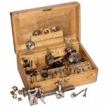 Lorch Watchmaker's Lathe with Accessories, c. 1920Manufactured by Lorch, Schmidt & Co. Iron and
