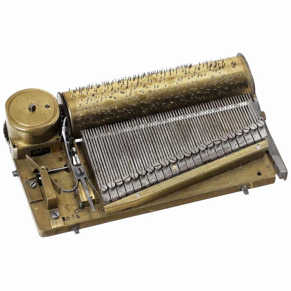 Musical Snuff Box, c. 1830No. 1034, playing two airs, with sectional comb in 22 groups of three - Image 2 of 2