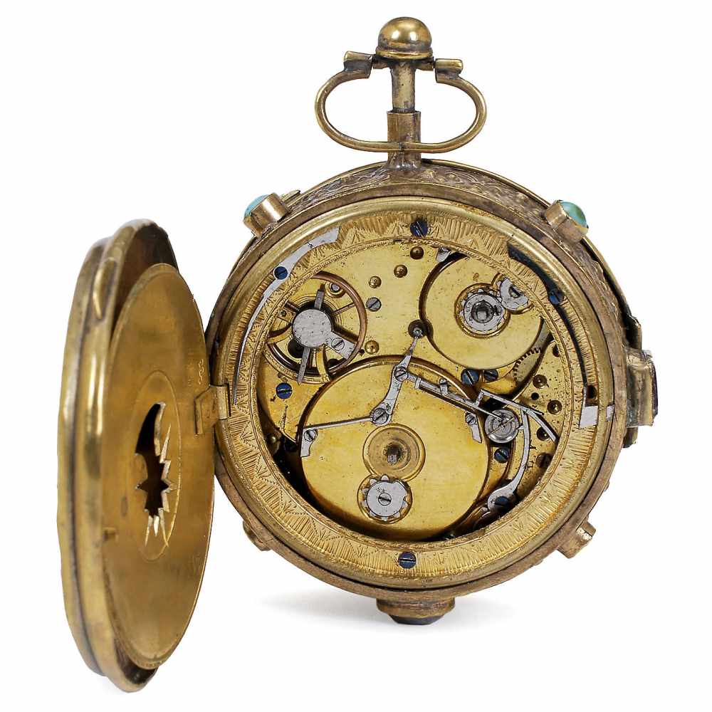 Austrian Musical Pocket Watch, c. 1820No. 233, with 2-inch (5 cm) enameled annular Arabic dial - Bild 3 aus 3