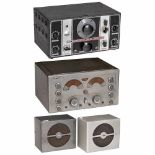 2 National Receivers and Speakers1) NC-100 receiver, original knobs, tuning eye tube. - 2) NC-183