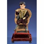 Musical Smoking Schoolboy Automaton by Vichy, c. 1900With plaster-composition head, fixed brown