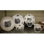 Six pieces of Wedgewood teaware all designed by Rex Whistler, An Edward VIII coronation cup (7)