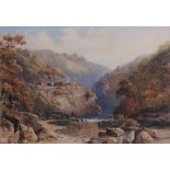 Thomas Creswick (British 1811-1869)The East Lyn at LynmouthPencil and watercolour heightened in