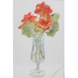 John SicobeFour flower studiesWatercolours25 x 18.5 cm