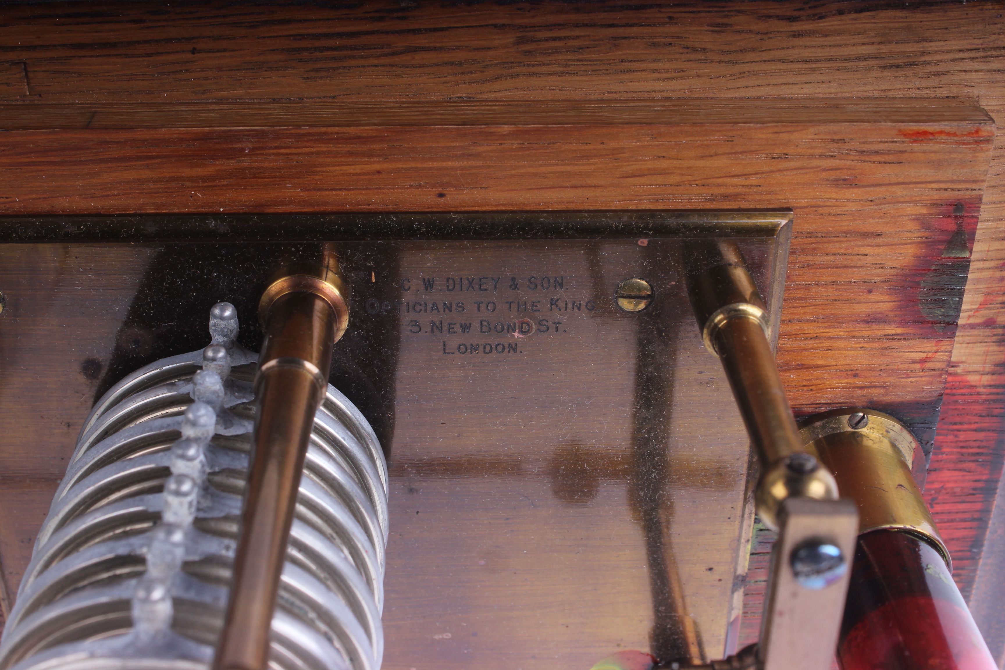 A barograph by C.W. Dixey & Son in a oak case (w:36cm) - Image 2 of 2