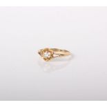 An early 20th century 18ct gold and diamond solitaire ring, the old-cut stone approx. 0.20cts,