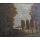 English School, 19th centuryRiver landscape, possibly Twickenham Oil on canvasInscribed verso ‘for