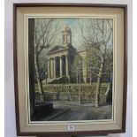 English SchoolOil on boardSt George's Hall, BristolSigned initials MW and dated 197355cm x 44cm