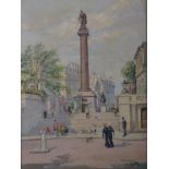 British School (20th century) Duke of York column off The Mall London Oil on canvas Signed '