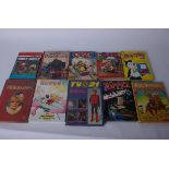 Children’s annuals and comics, largely from the late 1960’s and 1970’s. Items include Beano,
