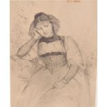 19th Century SchoolA lady seatedPrintIndistinctly signed22 x 17cm 19th Century prints to include The