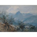 H R Wilkinson Langdale Pikes, English Lakes Watercolour Signed lower left 28 x 38cm