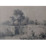 Henry William BurgessLock ScenePencil drawingUnsigned, named verso25 x 34cm