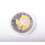 Royal Canadian Mint 50 dollar 2013 silver coin 25th Anniversary of the Silver Maple Leaf, weight 5oz