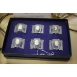 A part canteen Viners Dubarry stainless steel cutlery, boxed set 'Flower napkins rings' (sterling
