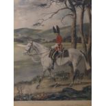 The Greys Patrol a hand coloured print, G A Fothergill, another hunting print and further pictures