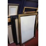 Picture frames, mixed vacant frames, assorted sizes