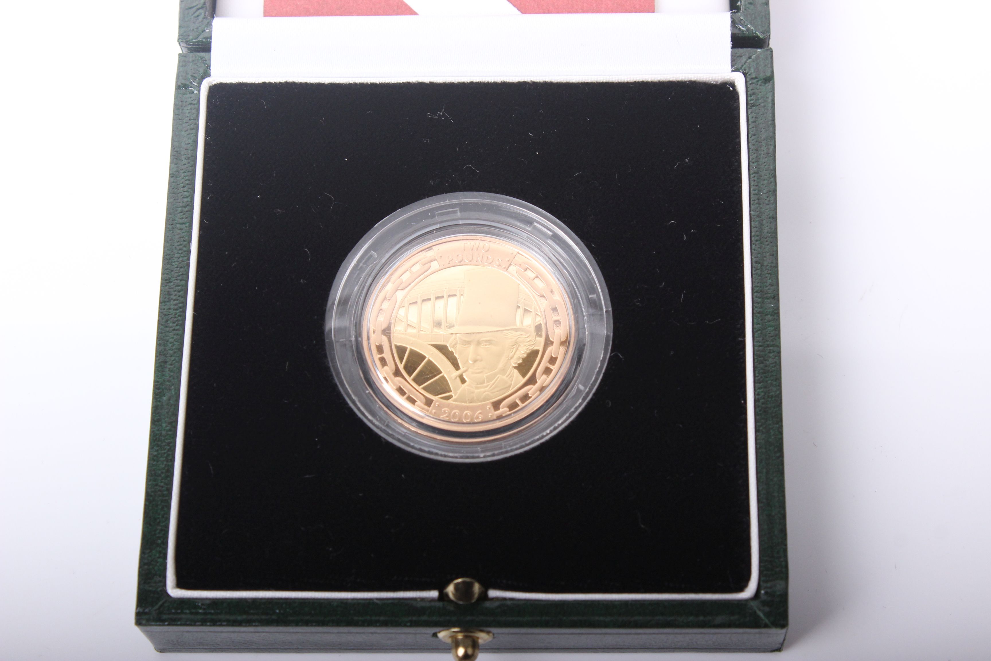 Royal Mint UK gold proof two pound piece 2006 Brunel 15.97 grams. Boxed, No. 288 of 1500, with - Image 3 of 3