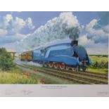 Kevin Tweddall Mallard-The Record Breaker signed limited edition print, A Wing and a Prayer after