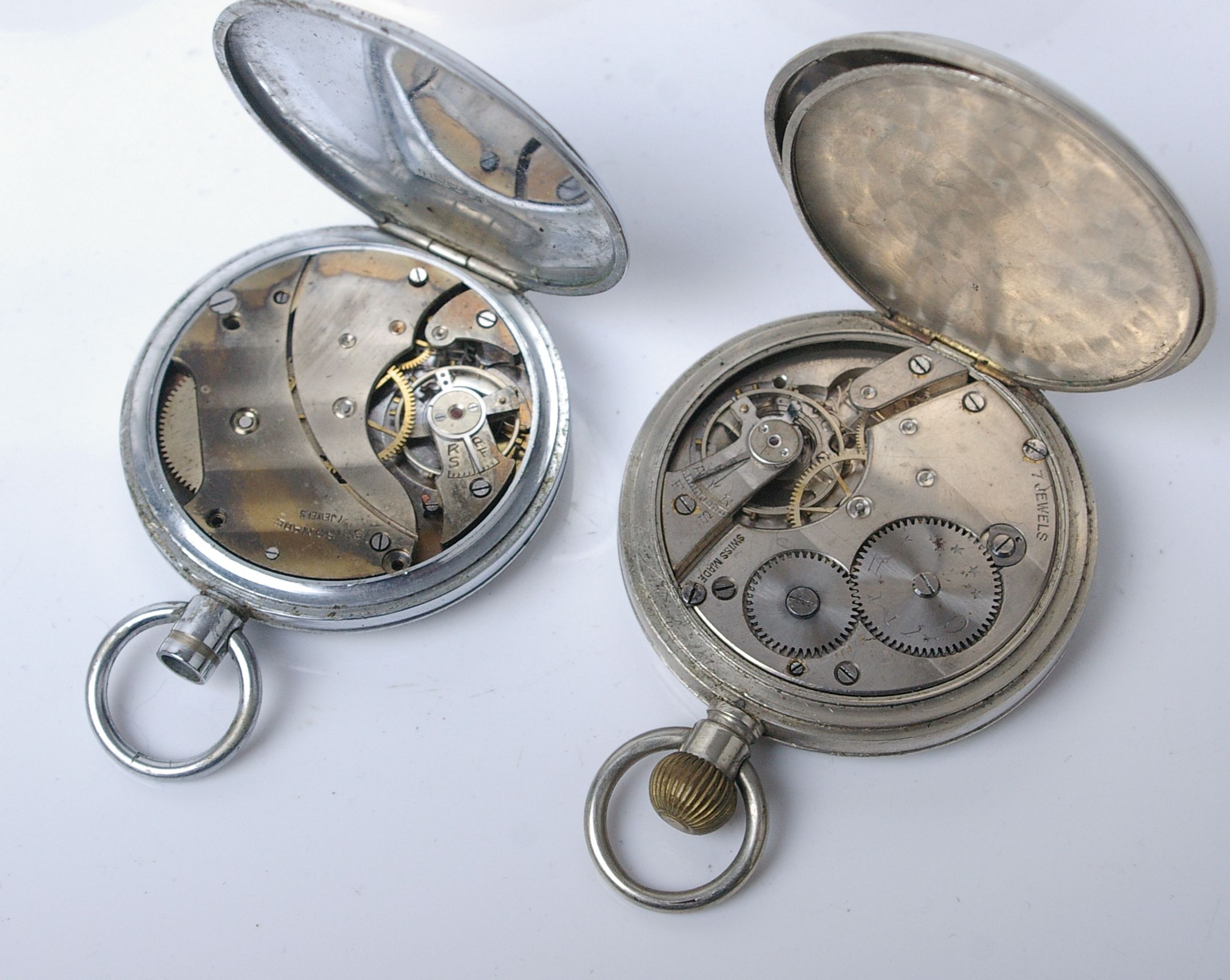 Six various open face keyless pocket watches - Image 2 of 3