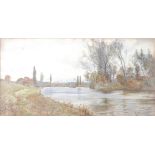 R.W Fraser Wrexham Broad and Hardwyke IslandTwo watercoloursEach signed and titled 48 x 24cm and