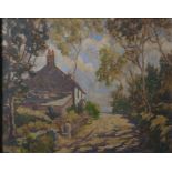 English School (early 20th century)A country laneOil on canvas41 x 51 cm