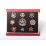 Royal Mint Diamond Jubilee silver proof set of 7 coins (£5 to 1p) and 2002 Golden Jubilee coinage