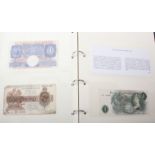 Bank notes; Ten GB notes including two Warren Fisher pound notes (1928), two blue Scottish pound