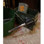 Two Grenadier electric fire lighters in a green tub and an ammunition metal case, sold as parts