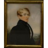 A group of 19th century painted portrait miniatures to include, Col.A.Kirwen, Charles and Mary