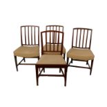 A set of four 19th Century dining chairs