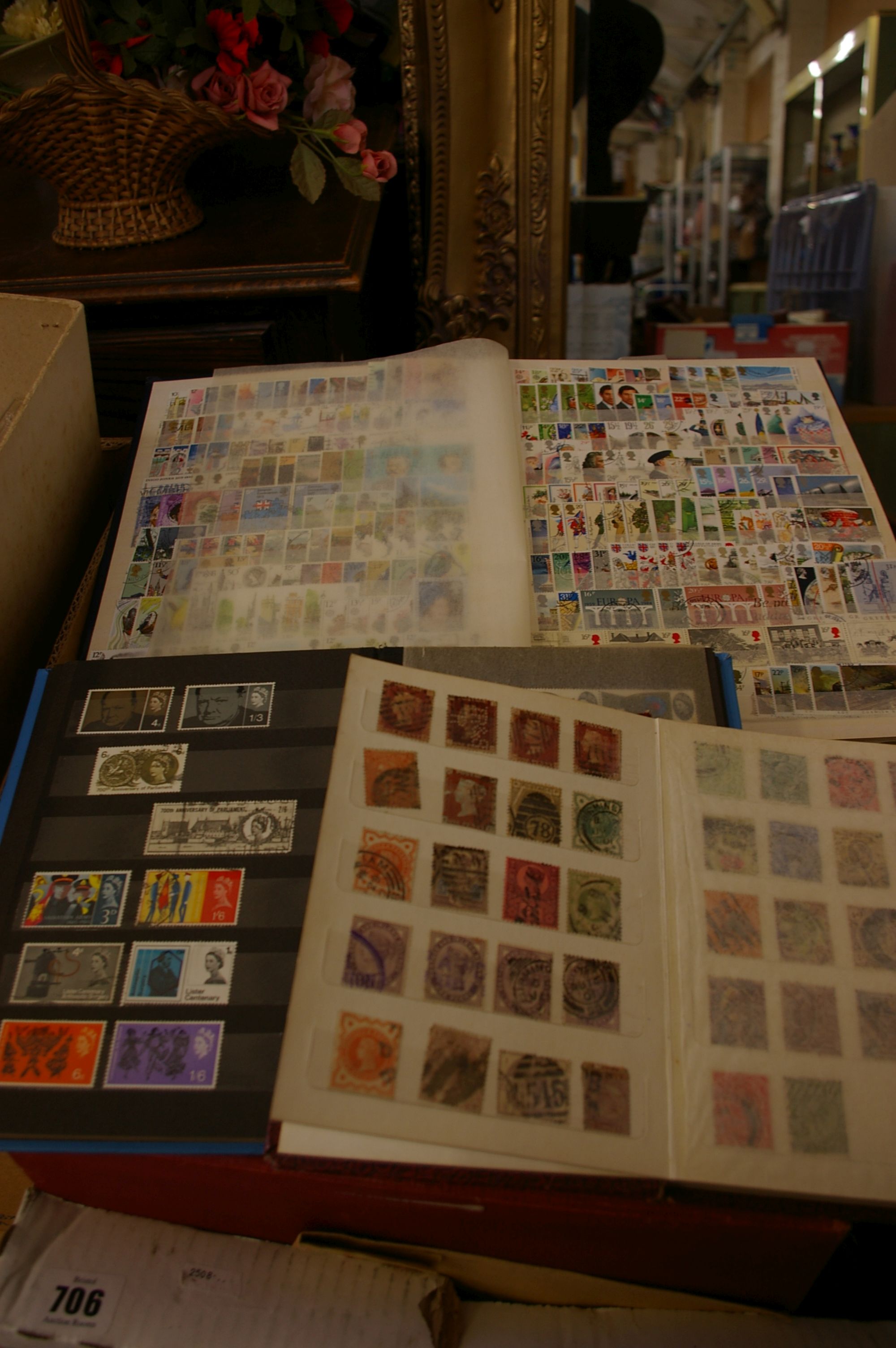 A collection of postcards, three albums and loose Edwardian to modern, an accumulation of stamps- - Image 2 of 2