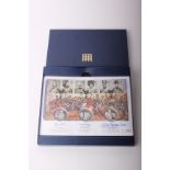 Westminster Crimean War Triple signed silver coin cover boxed set; three Royal Mint 2004 silver £5