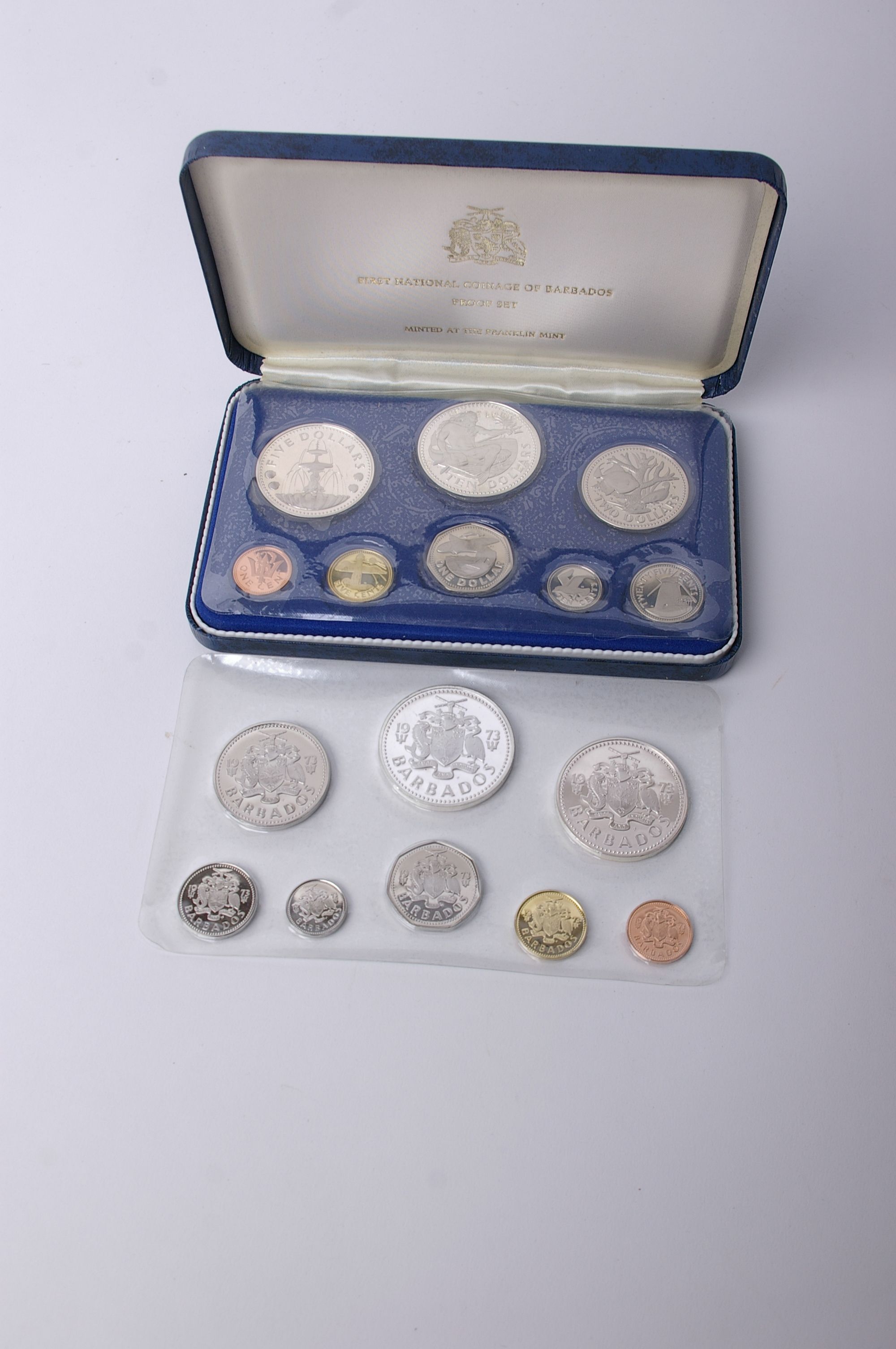 Eleven proof sets: three Bahamas 1974, four first national coinage of Barbados 1973, four first - Image 2 of 2