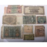 Bank notes: a collection of four Hungarian notes; Magyar Nemzet; Bank: Budapest and seventeen