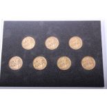 Westminster Queen Victoria Empire sovereign collection - 13 sovereigns; 1871, 1872, 1874, 1878,