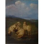 Follower of James Stark (British 1794-1859)Study of three sheepOil on board25.5 x 19cm