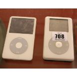 An iPod Classic MP102 20GB serial: 2CD5140BJC and an iPod Classic A1136 30GB serial: 4V546BZ25Z9.