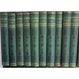 Books: mostly historical and novels sets on three shelves, including twenty five volume set Waverley