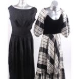 A collection of ladies costume; comprising Kati at Laura Phillips velvet and taffeta dress, 1980s