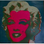 After Andy Warhol (1928-1987)Marilyn Monroe Colour screenprint, turquoise and pink90 x 90cm