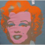 After Andy Warhol (1928-1987)Marilyn Monroe Colour screenprint, blue 90 x 90cm