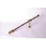 A brass ships stick gimball barometer, K.D.J.S.C 16/22 Dejoka London, with bracket 92cm length