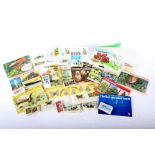 A collection of Tea cards in books and loose (2 containers) together with a box of play worn lead