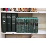 Three volumes of Index Kewensis, in modern half green morocco gilt, together with nine Folio Society