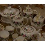 A Wedgwood 'Hathaway Rose' pattern table service including five pots: 70-pieces